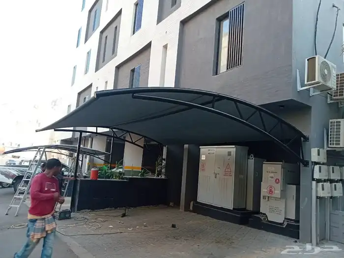 مظلات سيارات بجميع أنواعها فرنسي عادي سواتر برجولات بيوت شعر 2