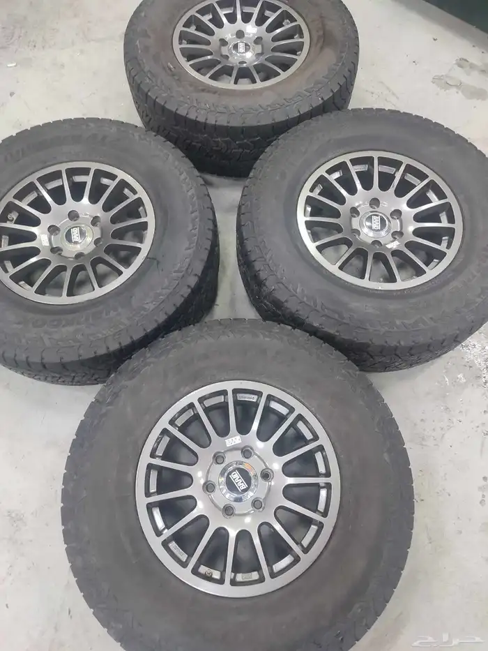 4 جنوط برايد مع كفرات حجرية مقاس 258 70 17 1
