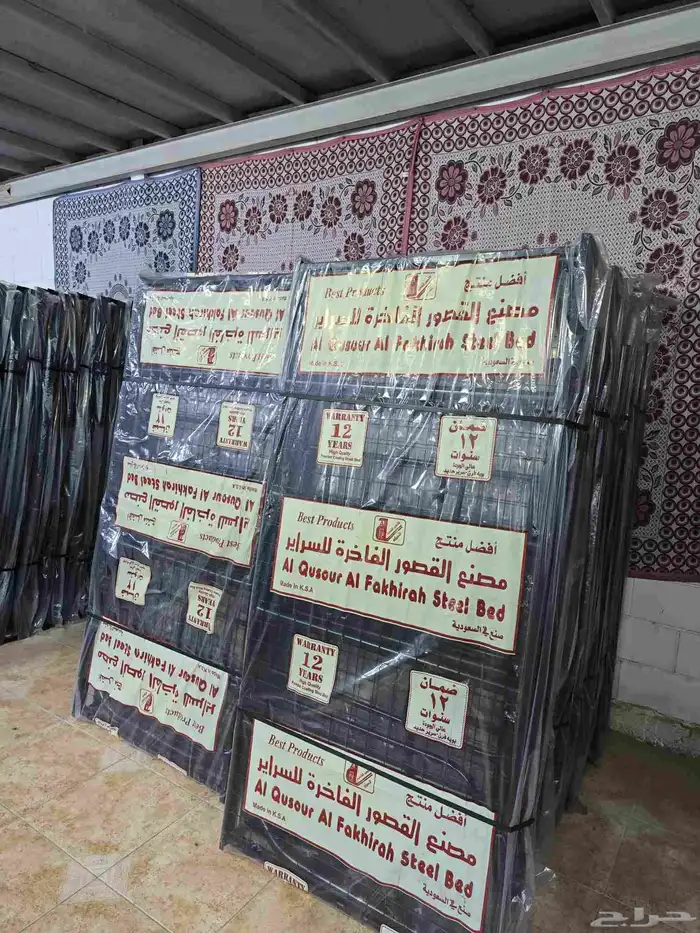 سرير حديد دورين دور واحد مراتب بطانية مخده دولاب حديد 3