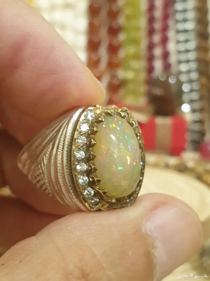 خاتم اوبال إثيوبي فاخر فل فاير 0