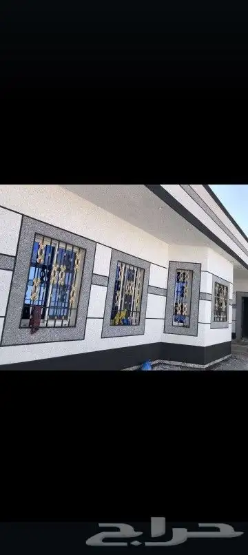 ديكورات خارجيه والياسه ملونه بلاسمنت الابيض بديل الحجراطبيعي 9