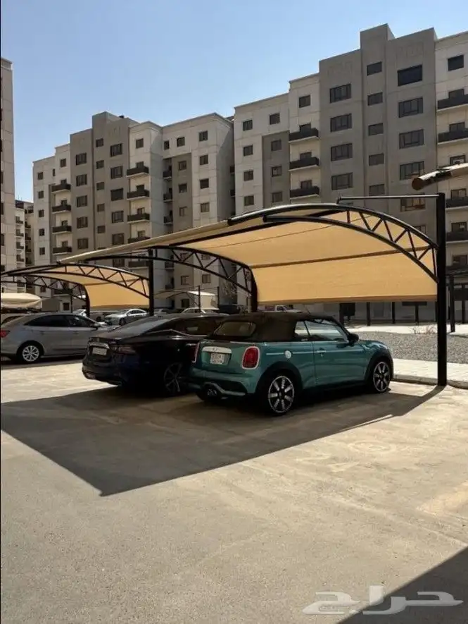 مظلات سيارات بجميع أنواعها فرنسي عادي سواتر برجولات بيوت شعر 4