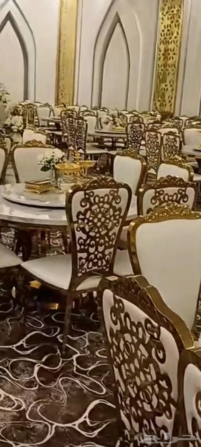 كراسي ذهبية استيل للمناسبات وصالات الطعام لكبار الشخصيات 3