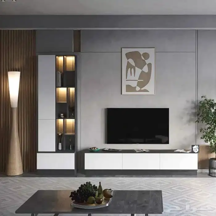 طقم طاولات مودرن ابيض مع رمادي 2