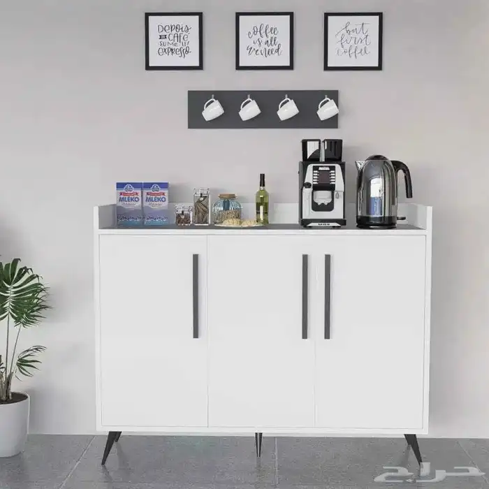 طقم طاولات مودرن ابيض مع رمادي 9