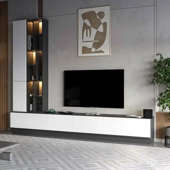 طقم طاولات مودرن ابيض مع رمادي 3