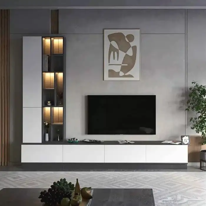 طقم طاولات مودرن ابيض مع رمادي 4