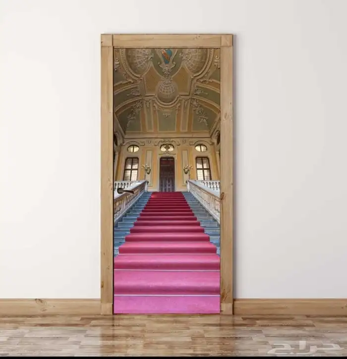 استكرات وطباعه بتصميمات عصرية وحصرية تغطية كاملة للأبواب ا 1
