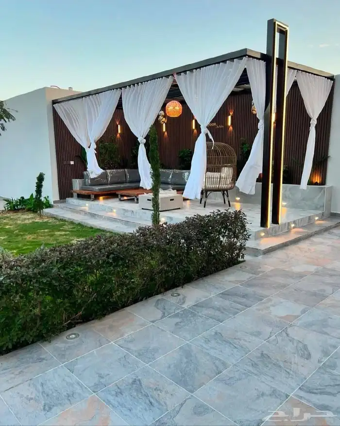 تنسيق حدائق ملحق بنات احوض زرع طبيعي وصناعي تصميم وتنفيذ شبك 1