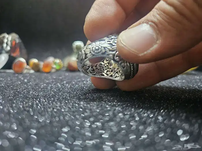 خاتم فضه صياغة عارف 990 4