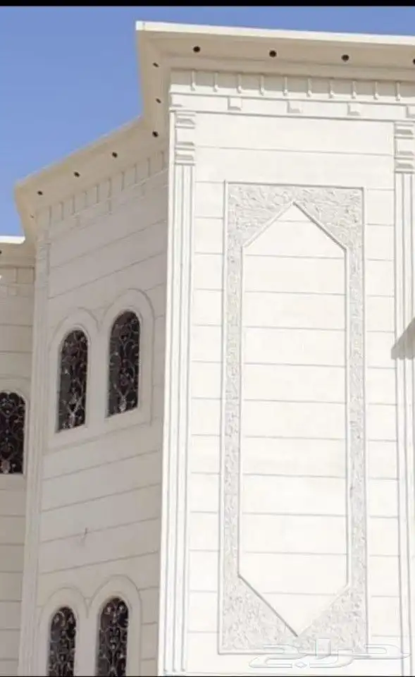 لياسه ملونه بديل الحجر الطبيعي اسمنت ابيض ديكورات خارجيه 4