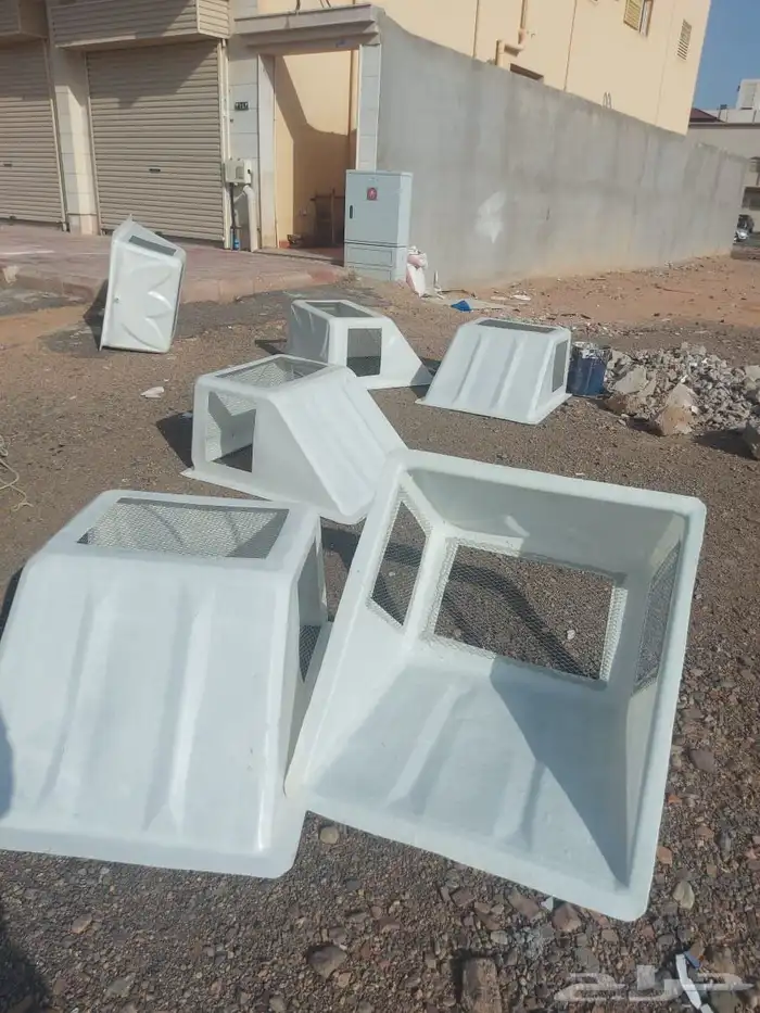 غطاء مكيفات فيبر جلاس خارجية طارد الحمام 8