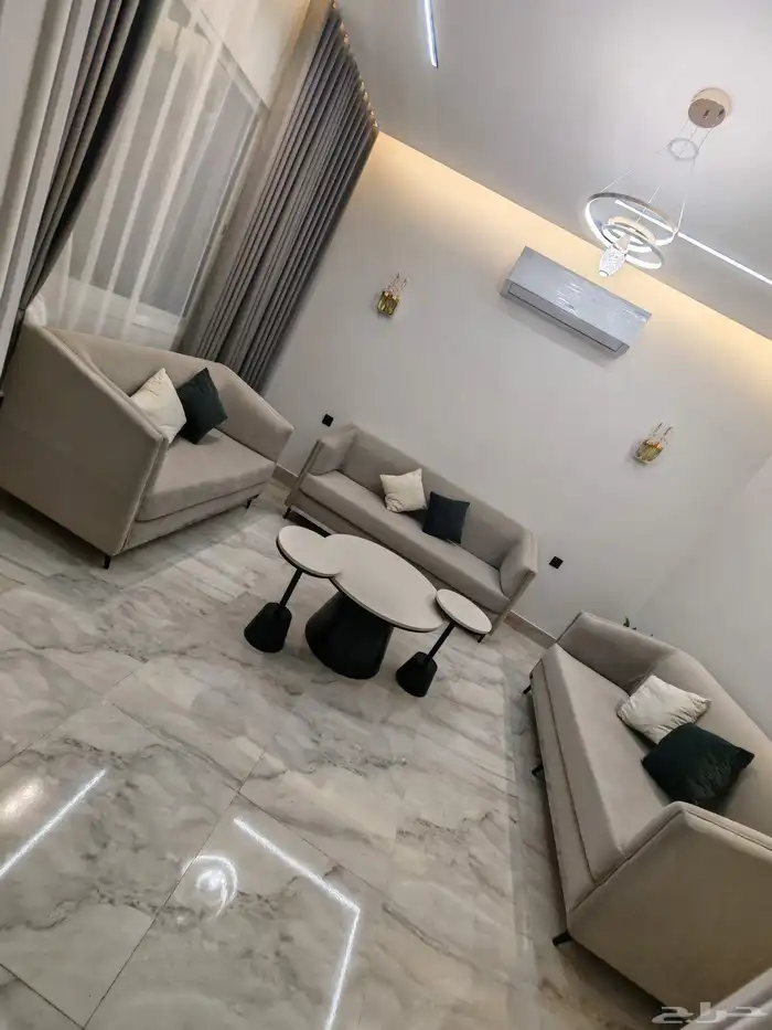 كنب ثلاث قطع شبه جديد وستاره 0