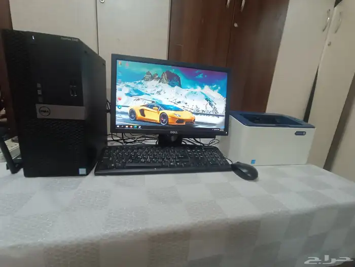 كمبيوتر مكتبي i5 مع طابعه ليزر 0