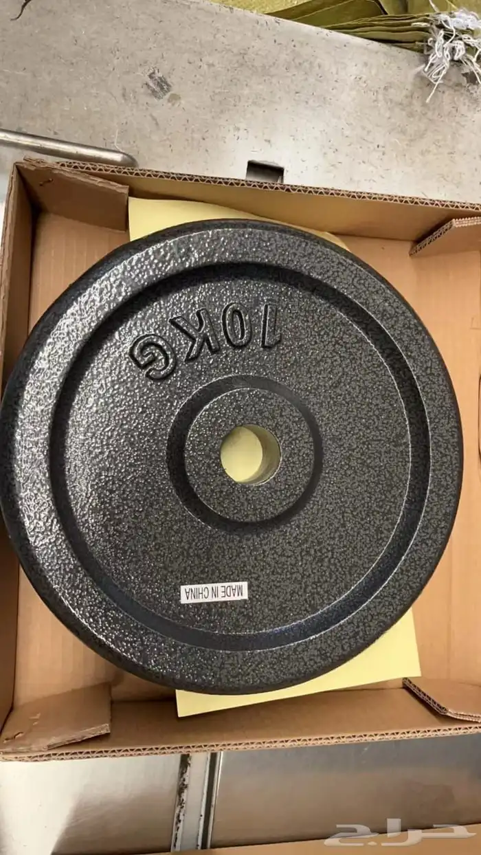 دامبل سداسي   طارات حديد   بلتات أوزان بار عادي أولمبي 1