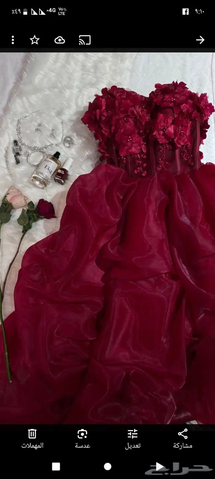 فستان شبه جديد لبس مرة وحدة للإيجار اليومي 0