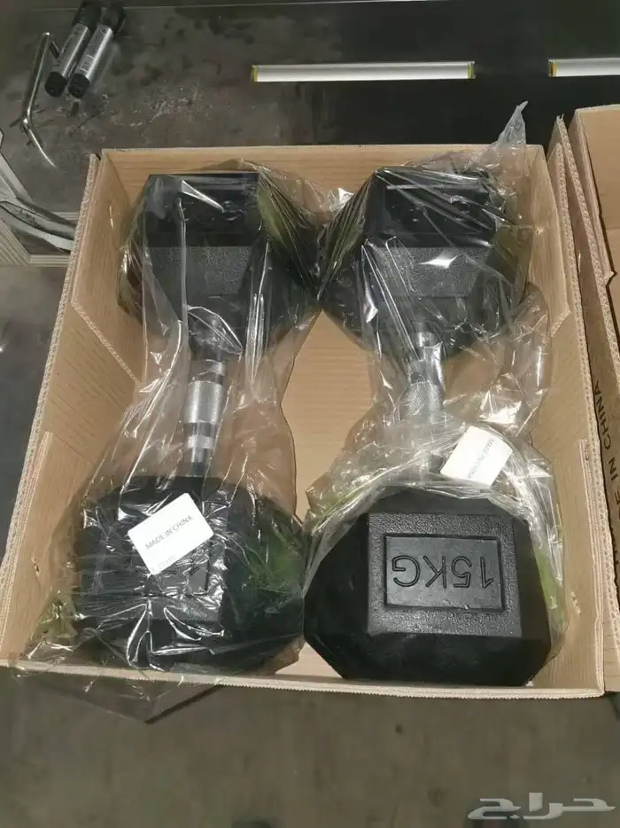 دامبل سداسي   طارات حديد   بلتات أوزان بار عادي أولمبي 2