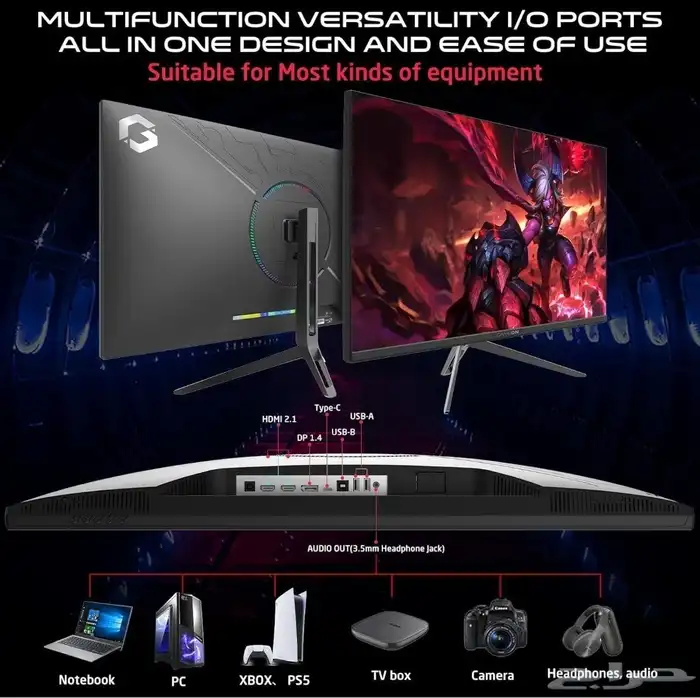 شاشة قيمنق 32 إنش 4K 144hz IPS (ضمان سنتين) 6