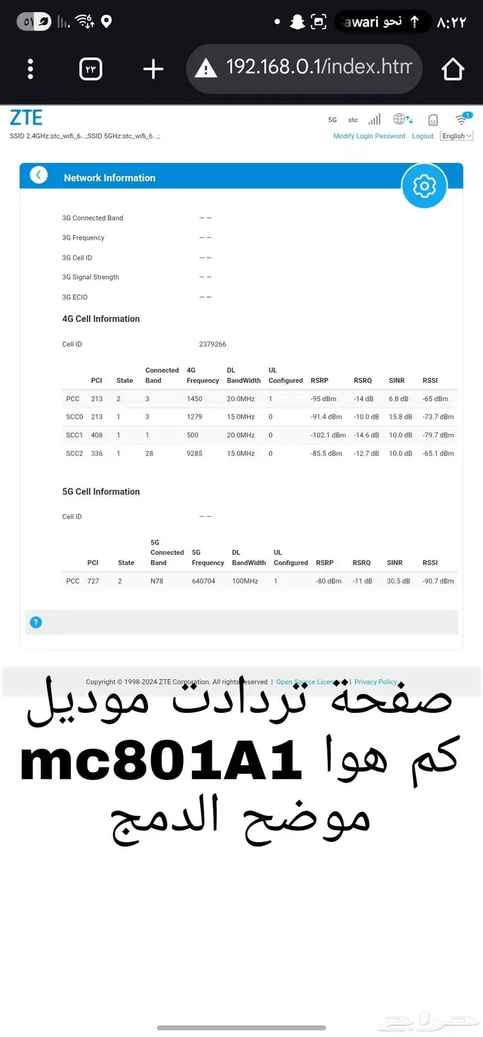 راوتر 5g zte معدل برمجيا مفتوح على جميع الشرايح 1