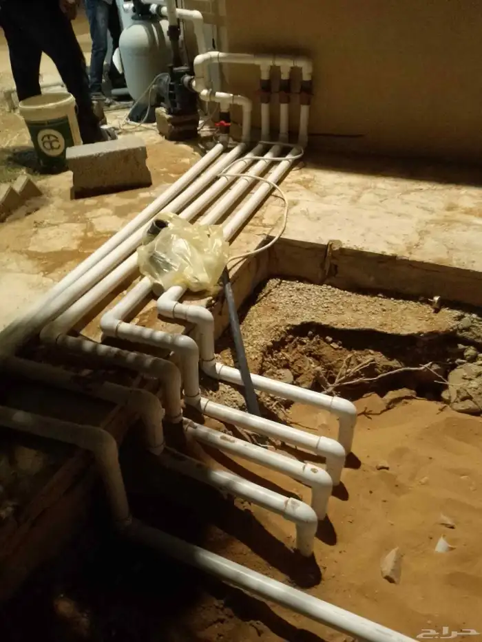 مسابح فيبر مستخدمه شبه جديد فلتر مضخات فني مسابح 1