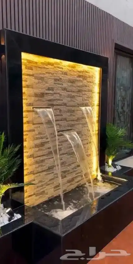 تصميم وتنفيذ شلالات عشب جدري خشب جدري احواض زرعيه بأقل الاسع 2