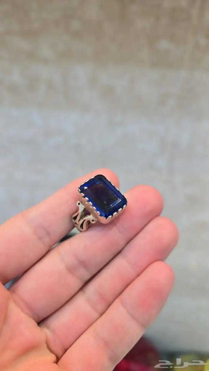 خاتم فضه بحجر زركون 0