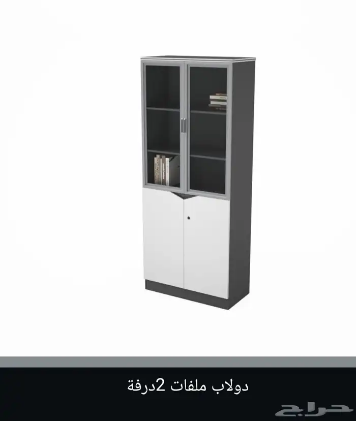 مكاتب ابيض ع رصاصي متوفر مقاسات 1