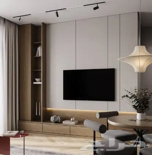 تصميم ديكورات داخليه خلفيات شاشه بلازما ومداخل مرايات 0