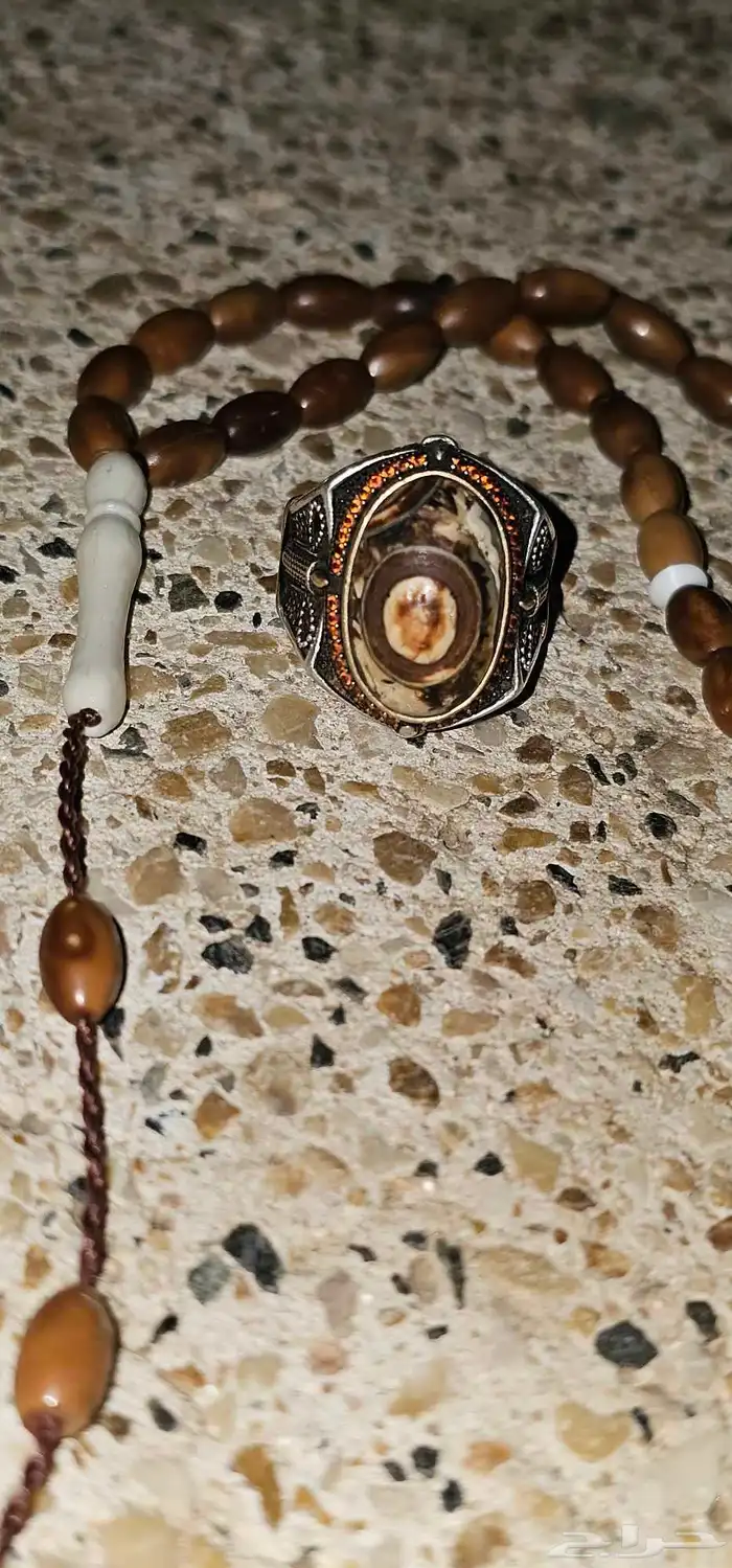 خاتم سليماني يماني نادر جدا حجر عين جالوت 1