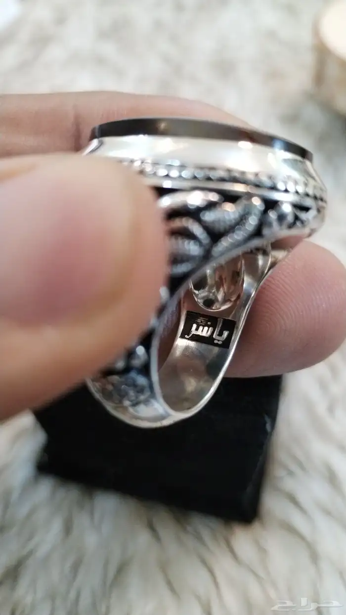 خاتم عقيق يماني خرايطي بركاني صياغة ياسر 5