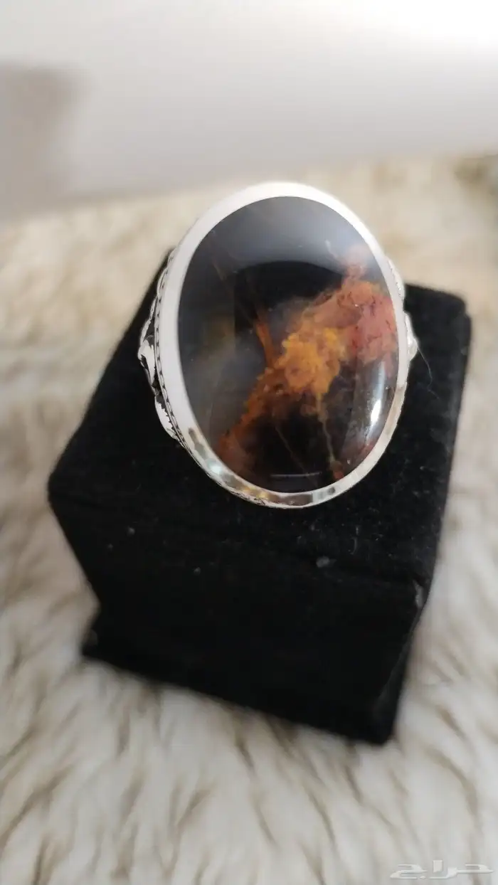 خاتم عقيق يماني خرايطي بركاني صياغة ياسر 0