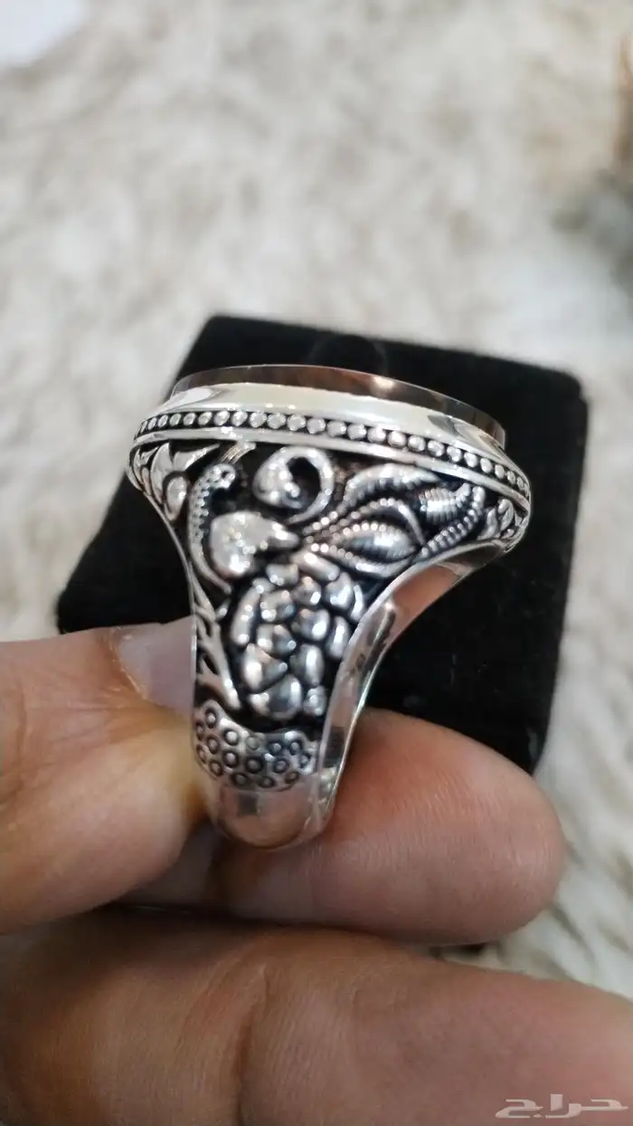 خاتم عقيق يماني خرايطي بركاني صياغة ياسر 4