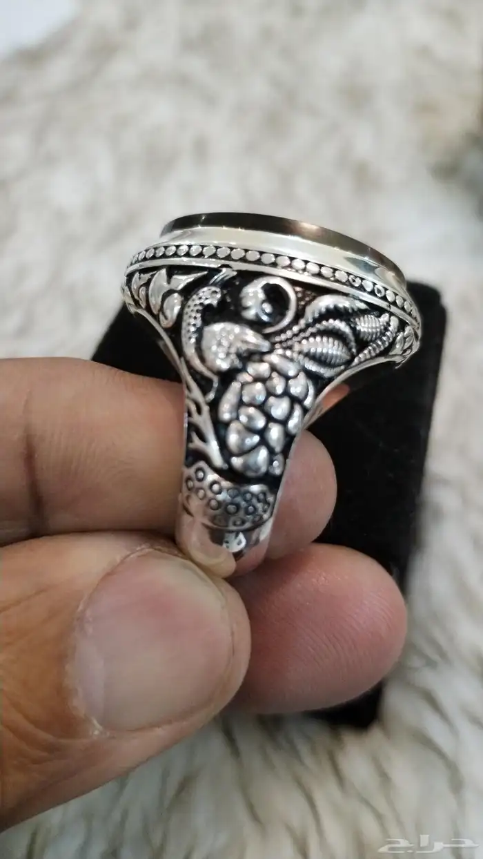 خاتم عقيق يماني خرايطي بركاني صياغة ياسر 3