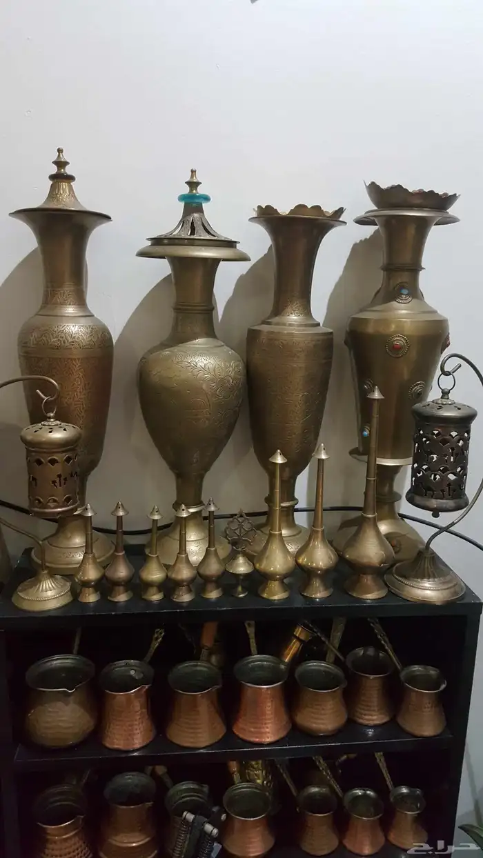 نحاسيات دلل لوحة مباخر فازات اسعار للك قطعه سعر 1