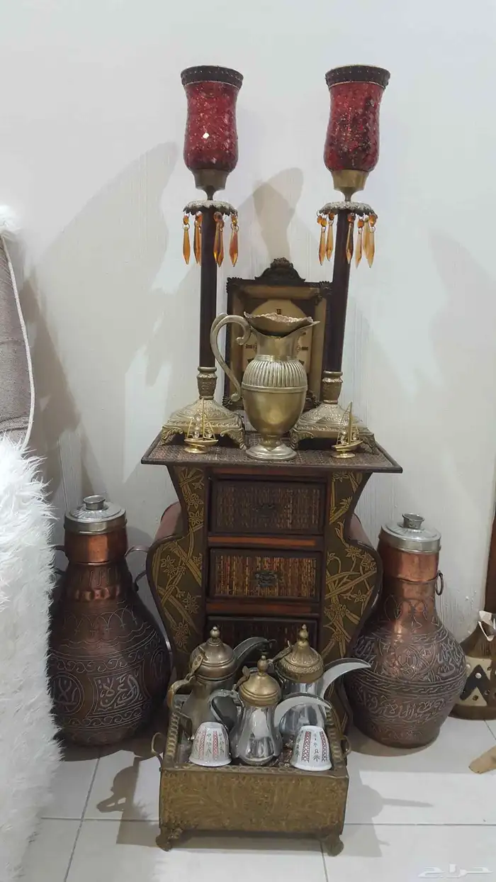 نحاسيات دلل لوحة مباخر فازات اسعار للك قطعه سعر 4