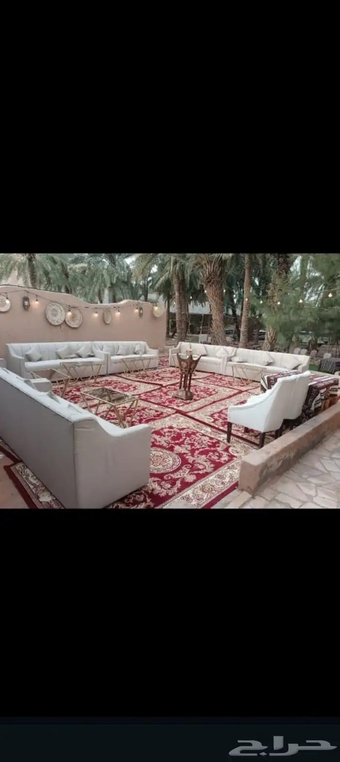 تاجير كنب وجلست شعبيه وكرسي وطولت وخيم مكيفات وصبابين وقهوجي 13