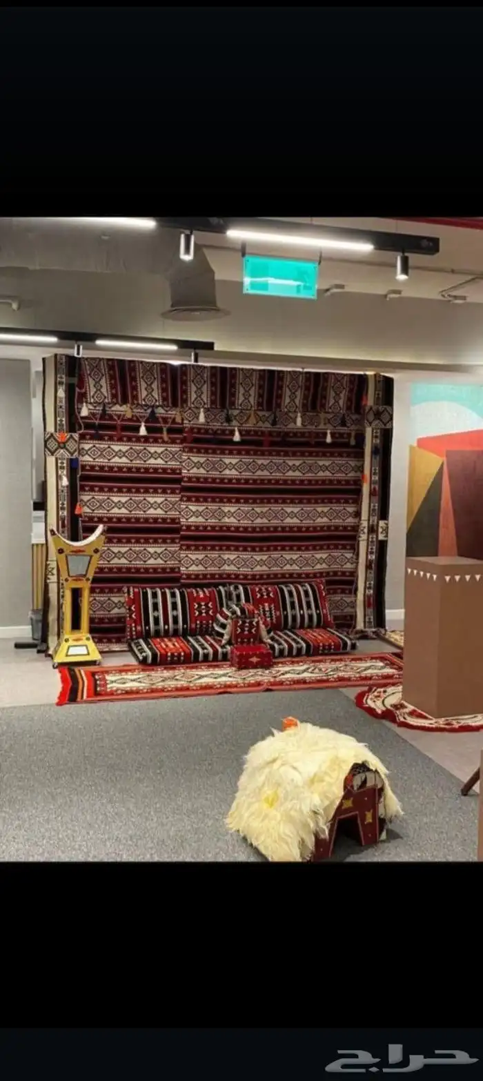 تاجير كنب وجلست شعبيه وكرسي وطولت وخيم مكيفات وصبابين وقهوجي 9