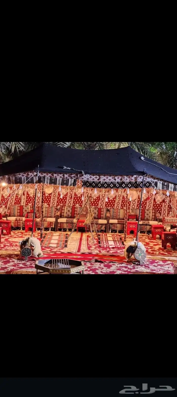 تاجير كنب وجلست شعبيه وكرسي وطولت وخيم مكيفات وصبابين وقهوجي 6