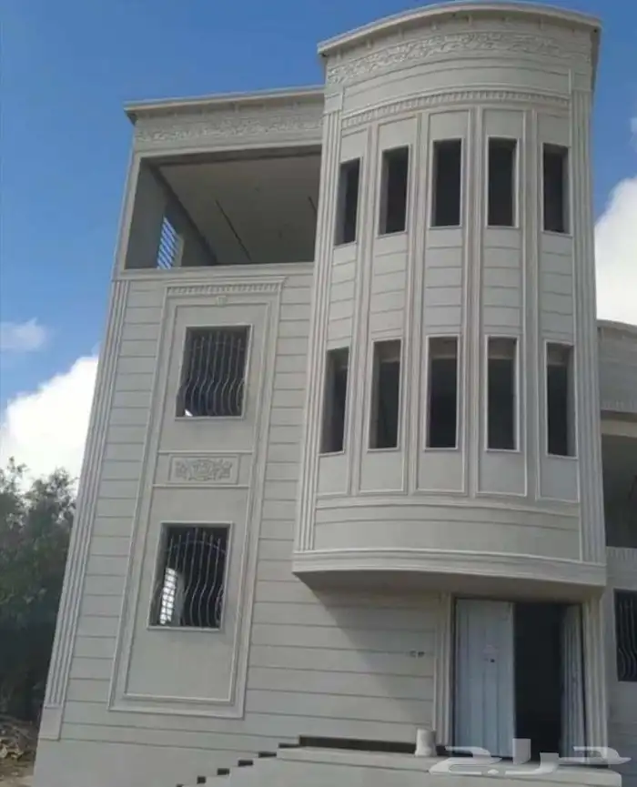 ديكورات خارجيه اسمنتيه تصميم الحجر الطبيعي لياسه ملونه 5