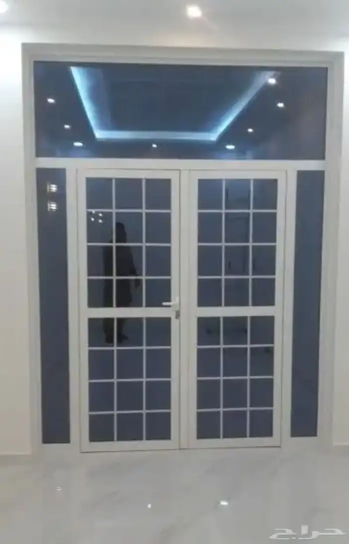 باب سحاب المنيوم دبل جلاس 1