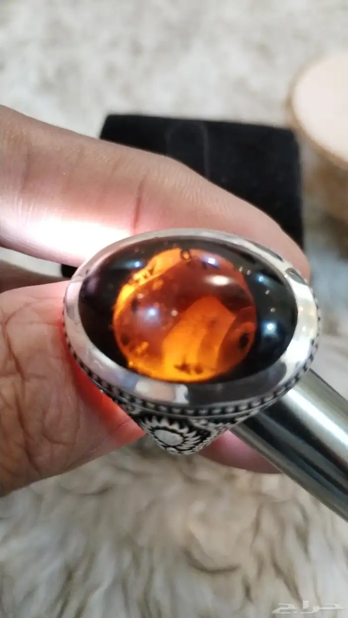 خاتم بحجر در نفطي صياغه ياسر 1