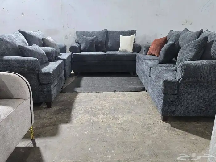 كنب جديد جاهز حرف Lو7 اشخاص 23