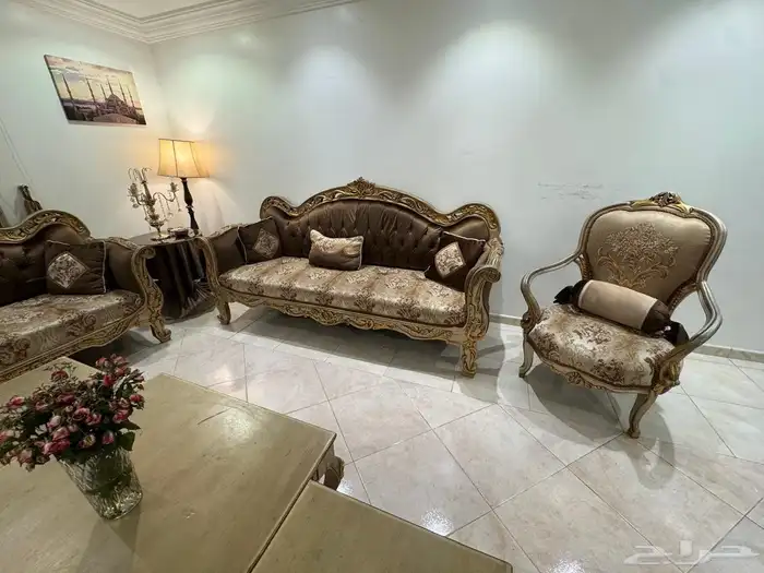 كنب حفر خشب ثقيل 1