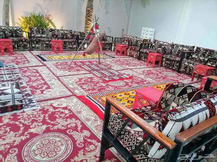 تاجير كنب وجلسات شعبيه وخيم شعبيه تاجير طاوله طعام بعنوانها 5