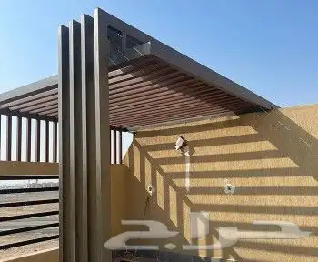 حداد مظلات شينكو قماش ساندويش بنل هناقر برجولاات شريح سواتر 4