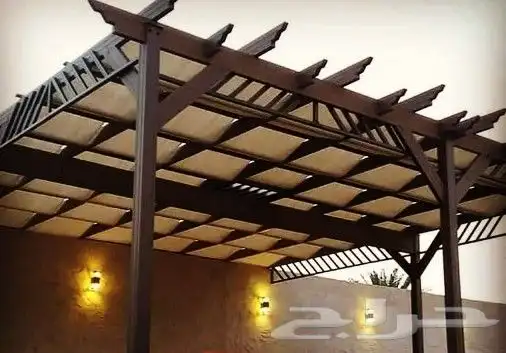حداد مظلات شينكو قماش ساندويش بنل هناقر برجولاات شريح سواتر 0