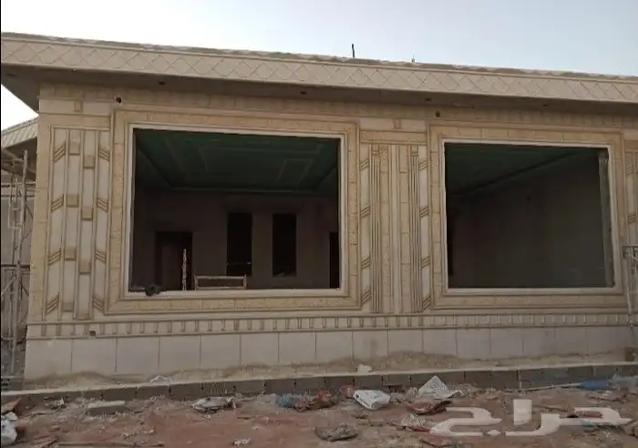 ديكورات خارجيه اسمنتيه تصميم الحجر الطبيعي لياسه ملونه 0