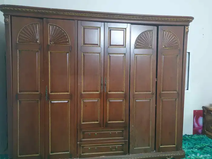 دولاب 6 باب خشب قوي مره نظيف صنعتي السيني 500 0