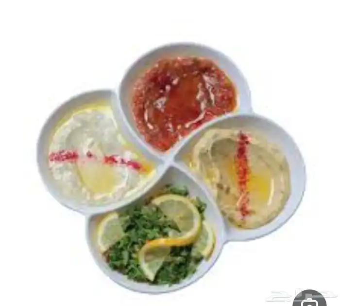 تجهيز المقبلات حمص متبل سلطه عربي سلطه امريكي فتوش 1