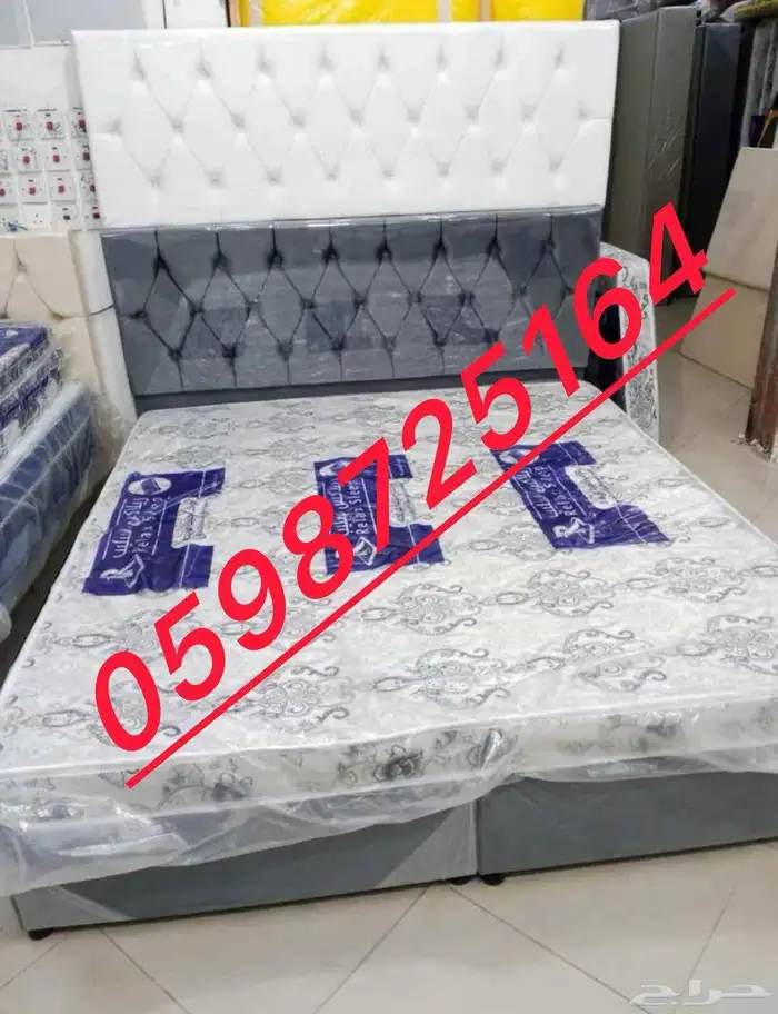 New brand wood bed low price King size 6